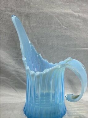 Fostoria Blue glass pitcher